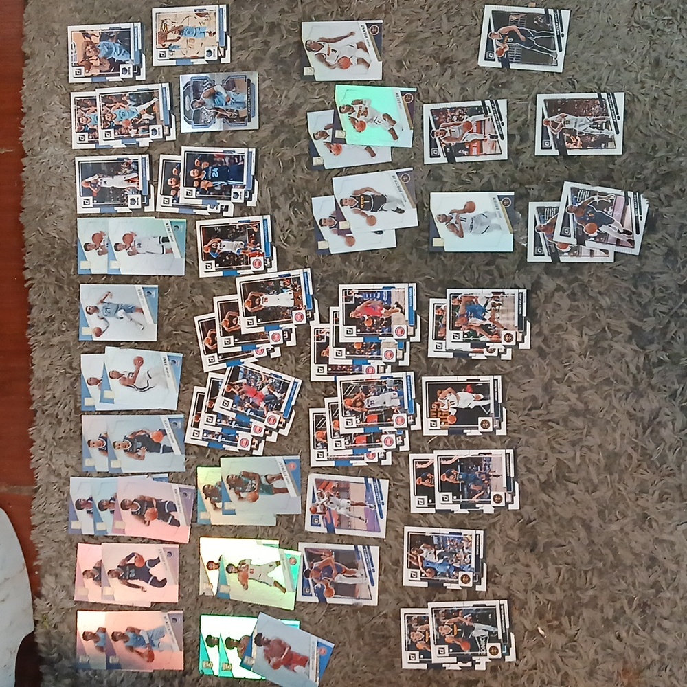 Large Nba Trading Card Bundle Grizzlies, Pistons Nuggets